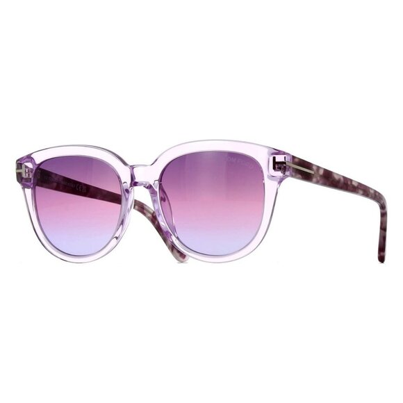 New TOM FORD Olivia-02 Purple Round FT0914/S 78Z Sunglasses Women - Picture 1 of 4